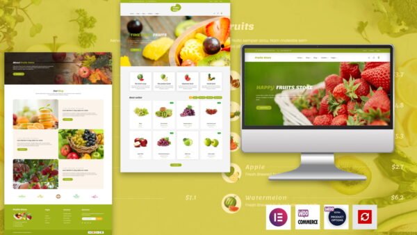 Fruits Store – The Elementor Fruits WordPress theme WordPress Theme