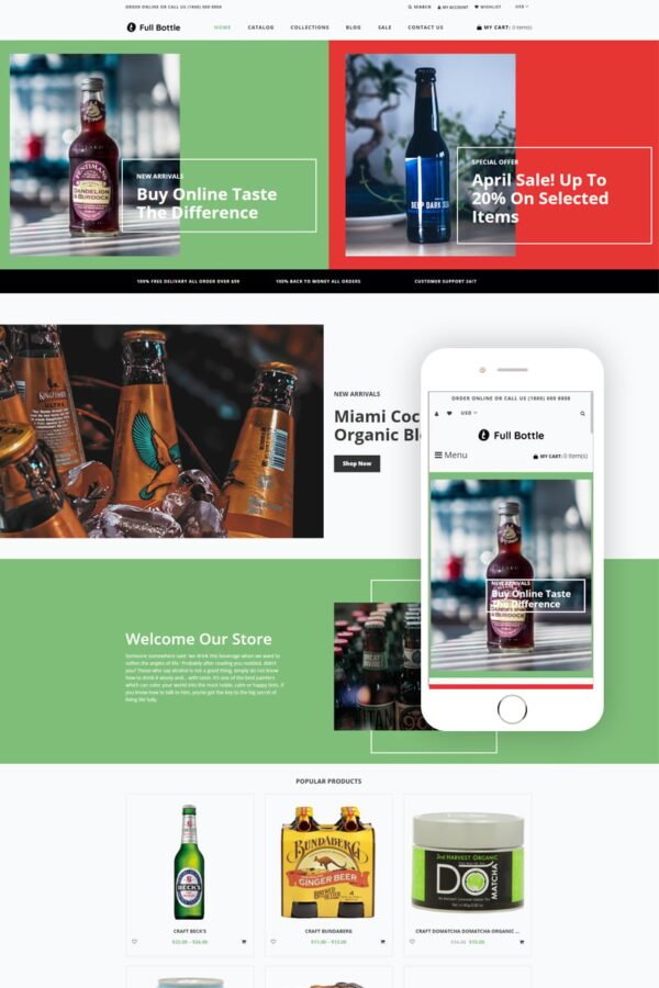 Full Bottle – Drinks Store Clean Shopify Theme