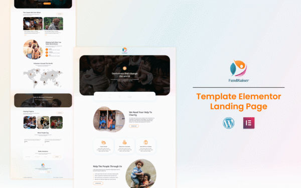 FundRaiser – NGO Services Ready to Use Elementor Template Elementor Kit