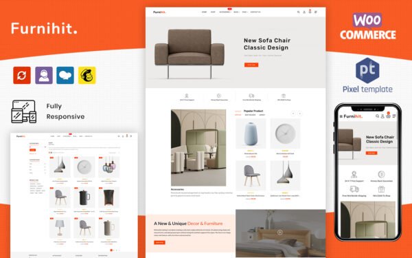 Furnihit – Modern Furniture WordPress WooCommerce Store WooCommerce Theme