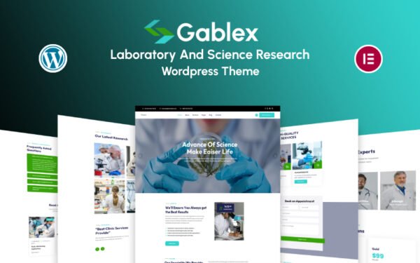 Gablex – Laboratory and Science Research Theme WordPress Theme