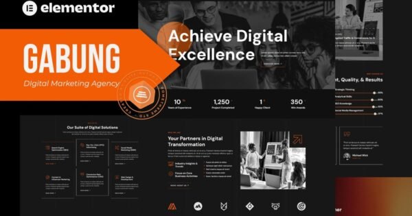 Gabung – Digital Marketing Agency Elementor Template Kit