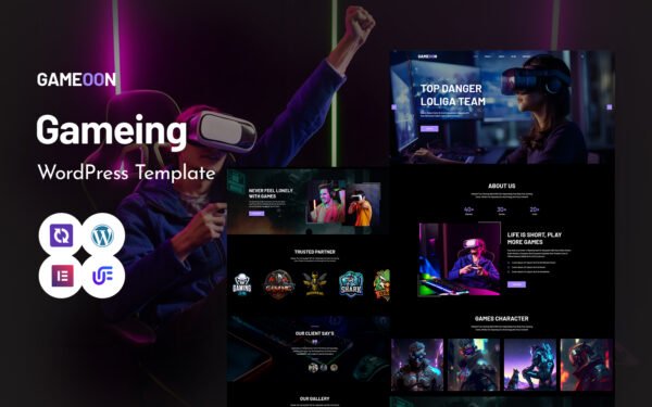 Gameoon – Online Game WordPress Elementor Theme WordPress Theme