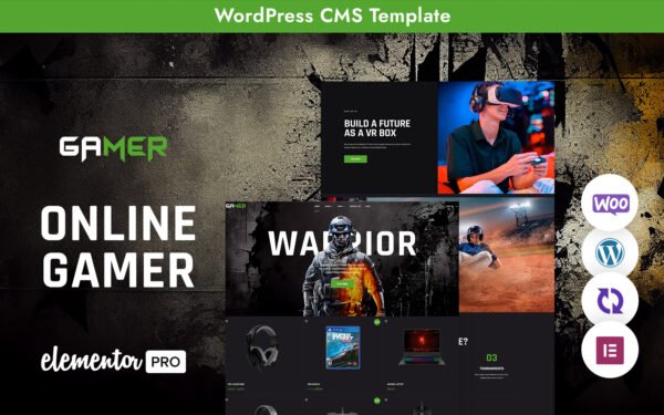 Gamer – Online Gaming Studio Multipurpose Responsive WordPress Theme