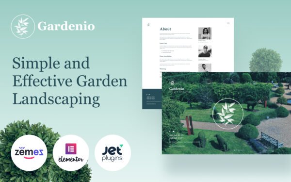 Gardenio – Simple and Effective Garden Landscaping Template for WordPress Theme