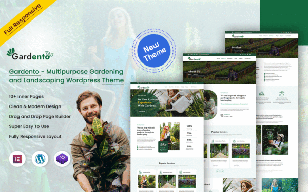Gardento – Multipurpose Gardening & Landscaping WordPress Theme