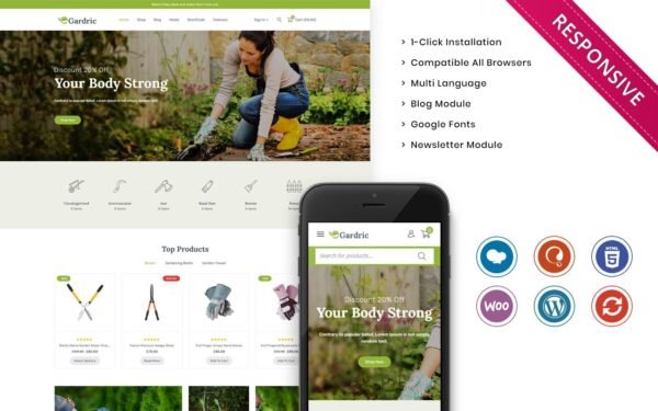 Gardric – The Gardening & Houseplants Woocommerce Responsive Theme WooCommerce Theme