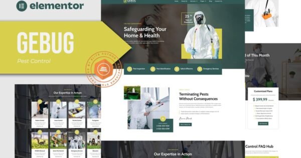 Gebug – Pest Control Service Elementor Template Kit