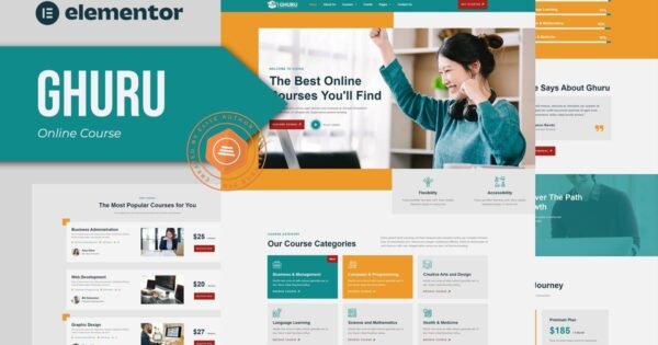 Ghuru – Online Course & Education Elementor Template Kit