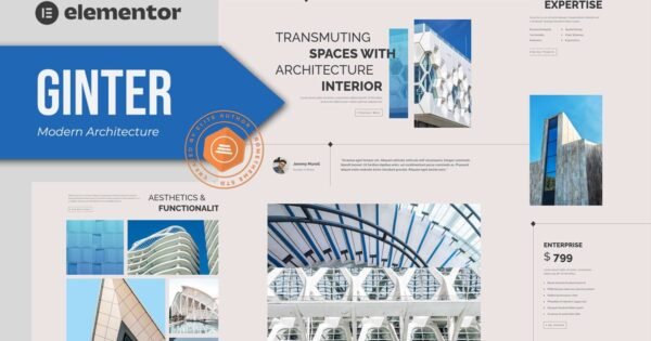 Ginter – Modern Architecture Elementor Template Kit