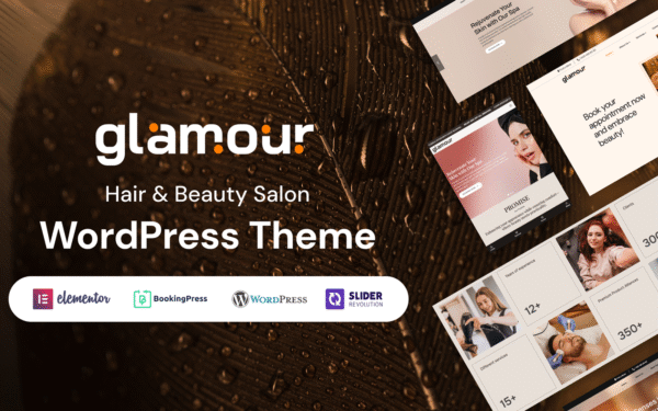 Glamour – Hair and Beauty Salon WordPress Theme