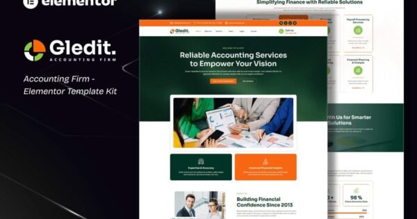 Gledit – Accounting Firm Elementor Template Kit