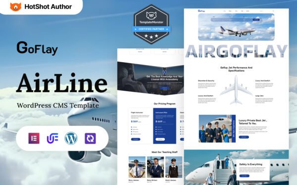 Goflay – Airline Tickets Multipurpose WordPress Elementor Theme WordPress Theme