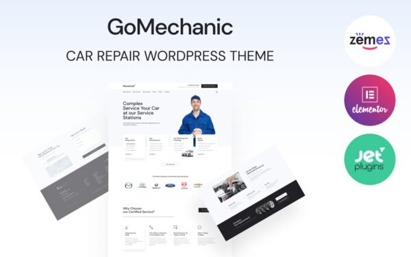 GoMechanic – Car Services and Workshop WordPress theme WordPress Theme