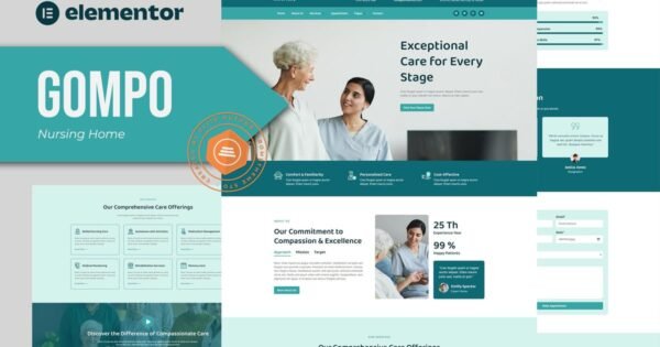 Gompo – Nursing Home Elementor Template Kit