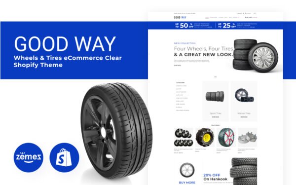 Good Way – Clean Shopify Wheels & Tires eCommerce Theme Shopify Theme