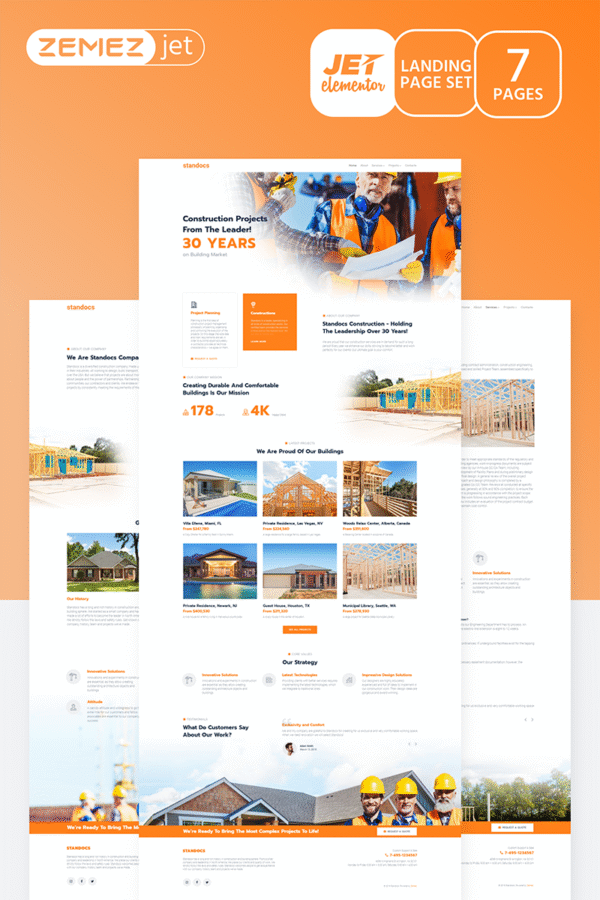 Grandbuild – Construction Company – Jet Elementor Kit
