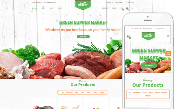 Green Market – Organic Food Restaurant Theme WooCommerce Theme