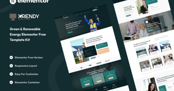 Grendy – Green & Renewable Energy Solutions Elementor Template Kit
