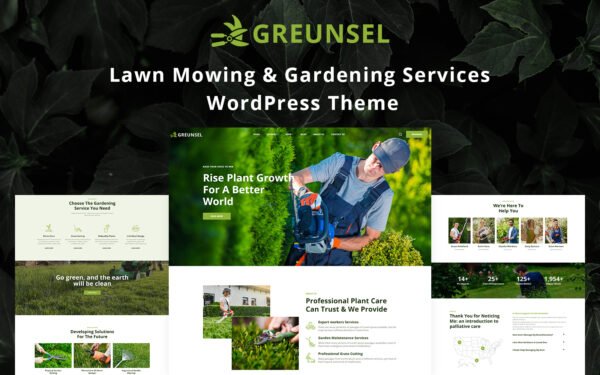 Greunsel – Lawn Mowing & Gardening Services WordPress Theme