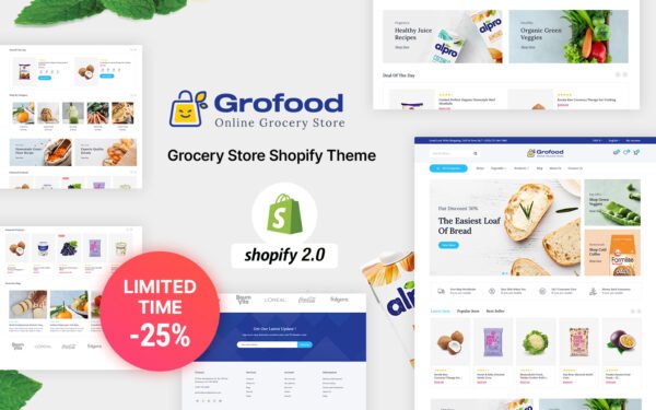 GroFood – Organic and Grocery Store Shopify Theme