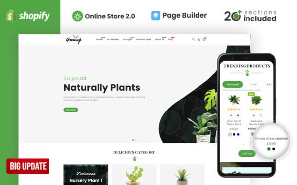 Growup – Organic Garden Store Shopify Theme