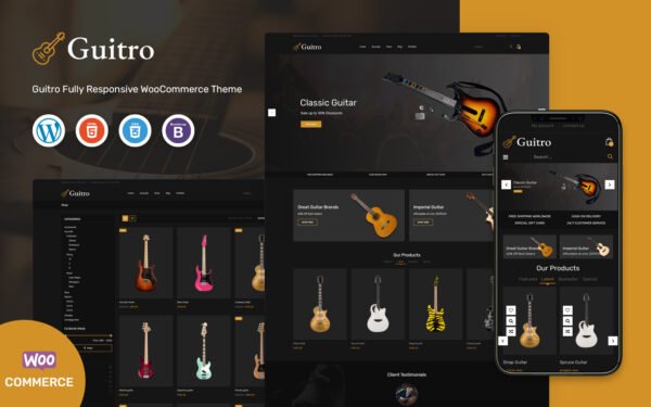 Guitro – Music WooCommerce Template WooCommerce Theme