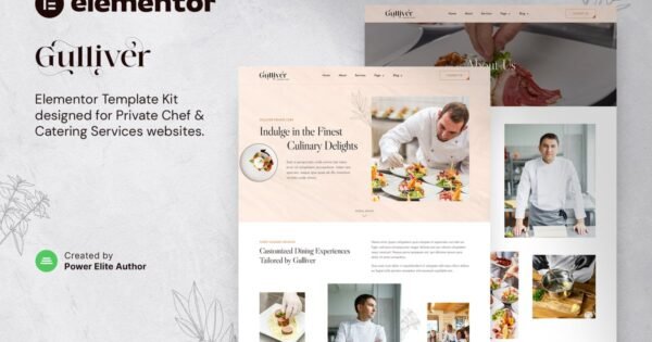 Gulliver – Private Chef & Personal Dining Services Elementor Template Kit