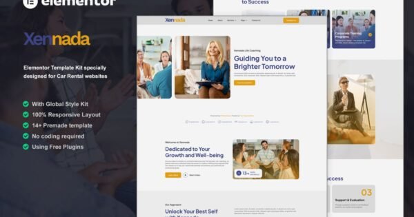 Xennada – Life Coach Elementor Template Kit