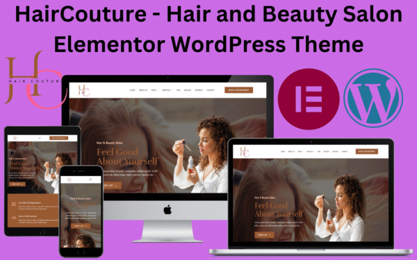 HairCouture – Hair and Beauty Salon Elementor WordPress Theme