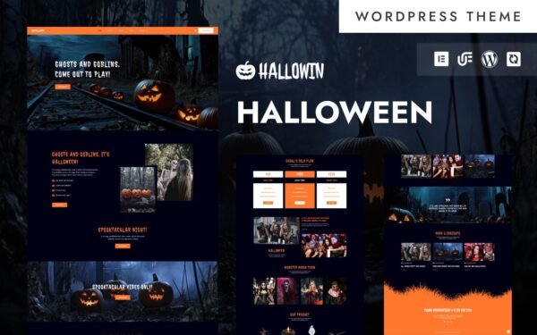 Hallowin – Halloween Party & Events WordPress Elementor Theme WordPress Theme