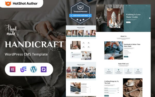 Hand Made – Handmade, Handicraft Boutique And Creative Crafts WordPress Elementor Theme WordPress Theme