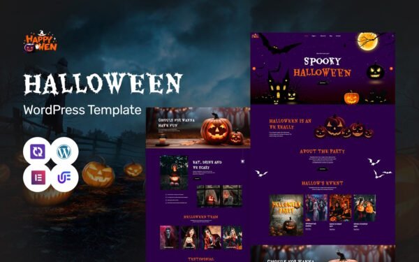 Happywen – Halloween WordPress Elementor Theme WordPress Theme