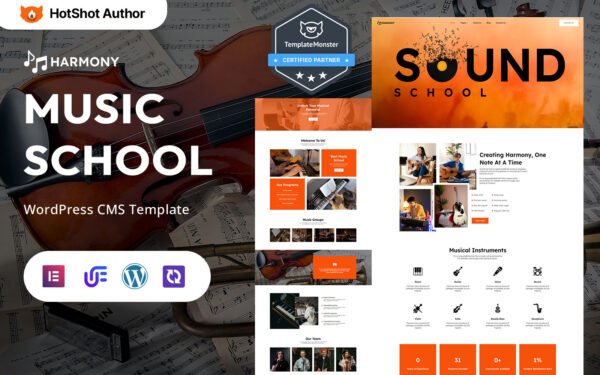 Harmony – Music School And Online Classes WordPress Elementor Theme WordPress Theme
