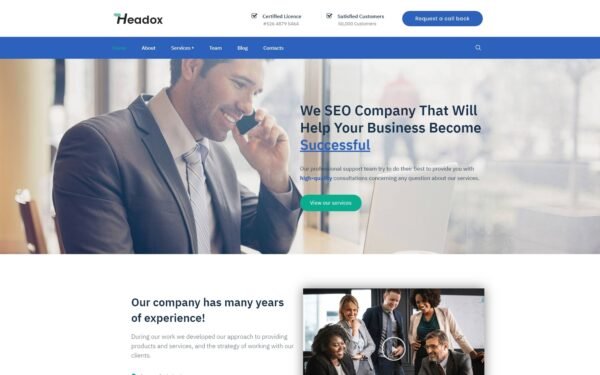 Headox – Consulting Services Multipurpose WordPress Elementor Theme WordPress Theme