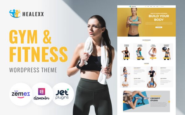 Healexx – Gym Multipurpose Modern WordPress Elementor Theme WordPress Theme
