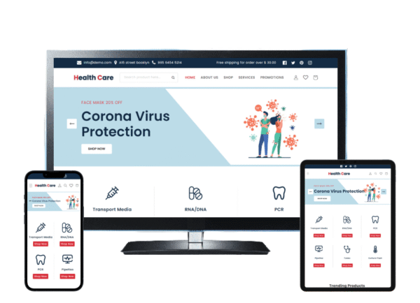 Health Care Shopify Theme, Medical Shopify theme, Online Medical Store