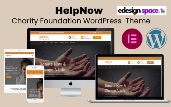 HelpNow – Charity Foundation and Donation WordPress Elementor Theme WordPress Theme