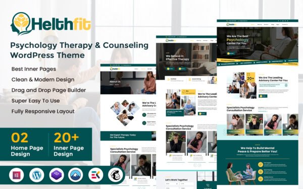 Helthfit – Psychology Therapy & Counseling WordPress Theme