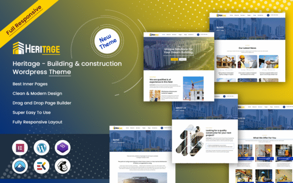 Heritage – Building & construction WordPress Theme