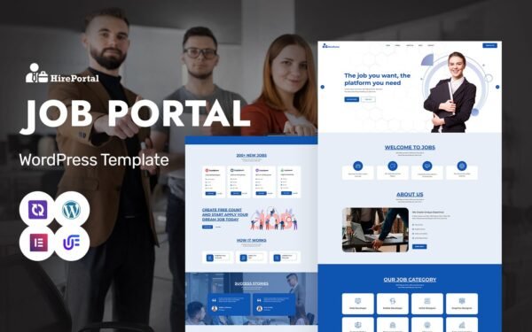 Hire Portal – Professional Job Portal, Job Board & Employment Services WordPress Elementor Theme WordPress Theme