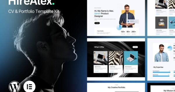 HireAlex – CV & Portfolio Elementor Template Kit