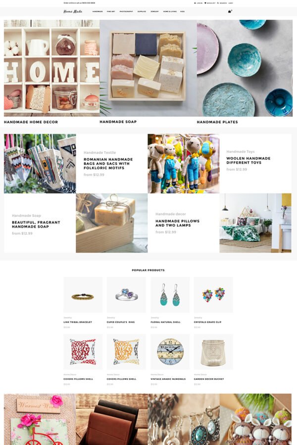 Home Made – Hobbies & Crafts Multipage Clean Shopify Theme