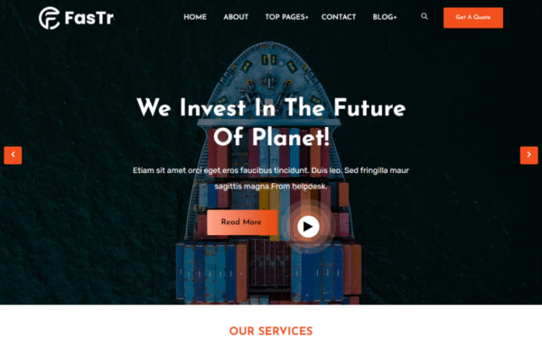 Homen – Transportation & Delivery WordPress Theme for Logistics