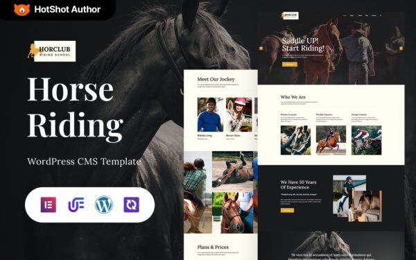 Horclub – Horse Riding And Equestrian Center WordPress Elementor Theme WordPress Theme