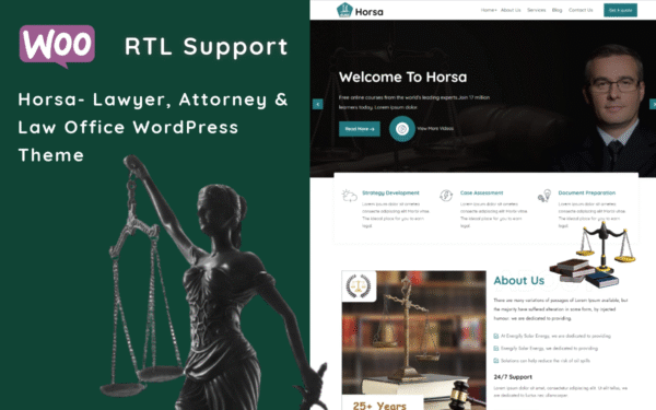 Horsa – Law Firm and Attorney Theme WordPress Theme