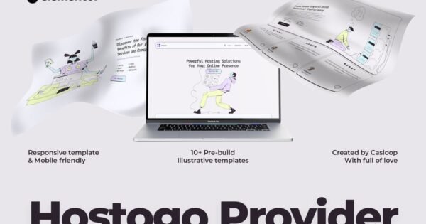 Hostogo – Hosting Provider Elementor Template Kit