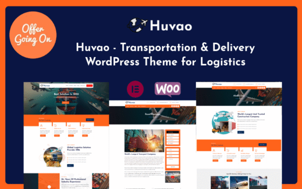 Huvao – Transportation & Delivery WordPress Theme for Logistics
