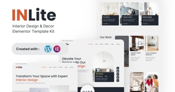 Inlite – Interior Design & Decor Elementor Template Kit