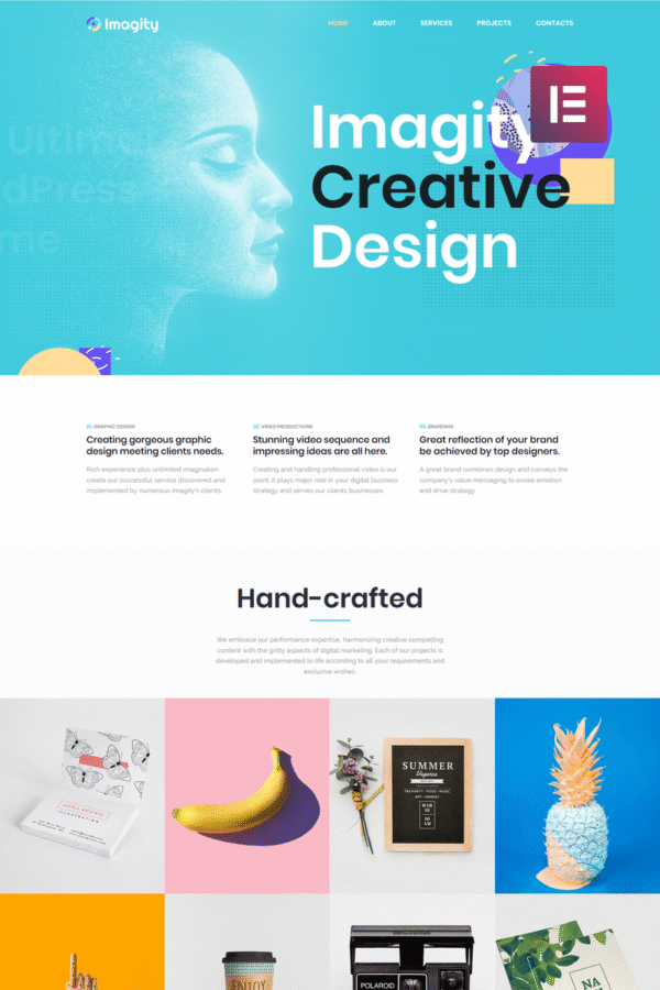 Imagity – Creative Minimal WordPress Elementor Theme WordPress Theme